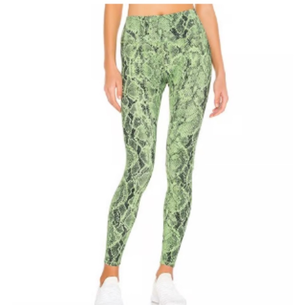 ALO Yoga Lime Snake Print Leggings